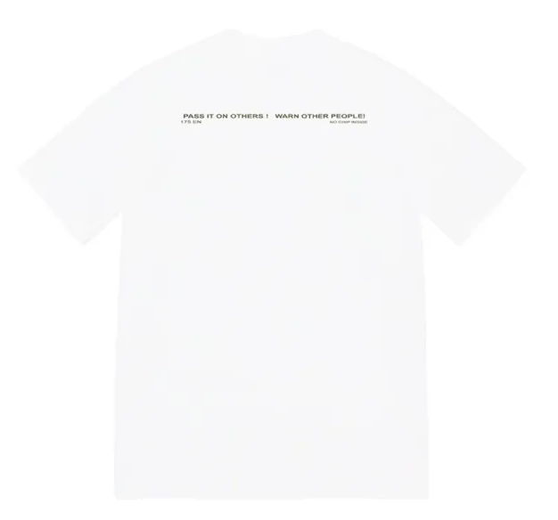 Black 22FW Short XL Logo White L Tee sleeved and Banner T-shirt Warning Warning S M 0523